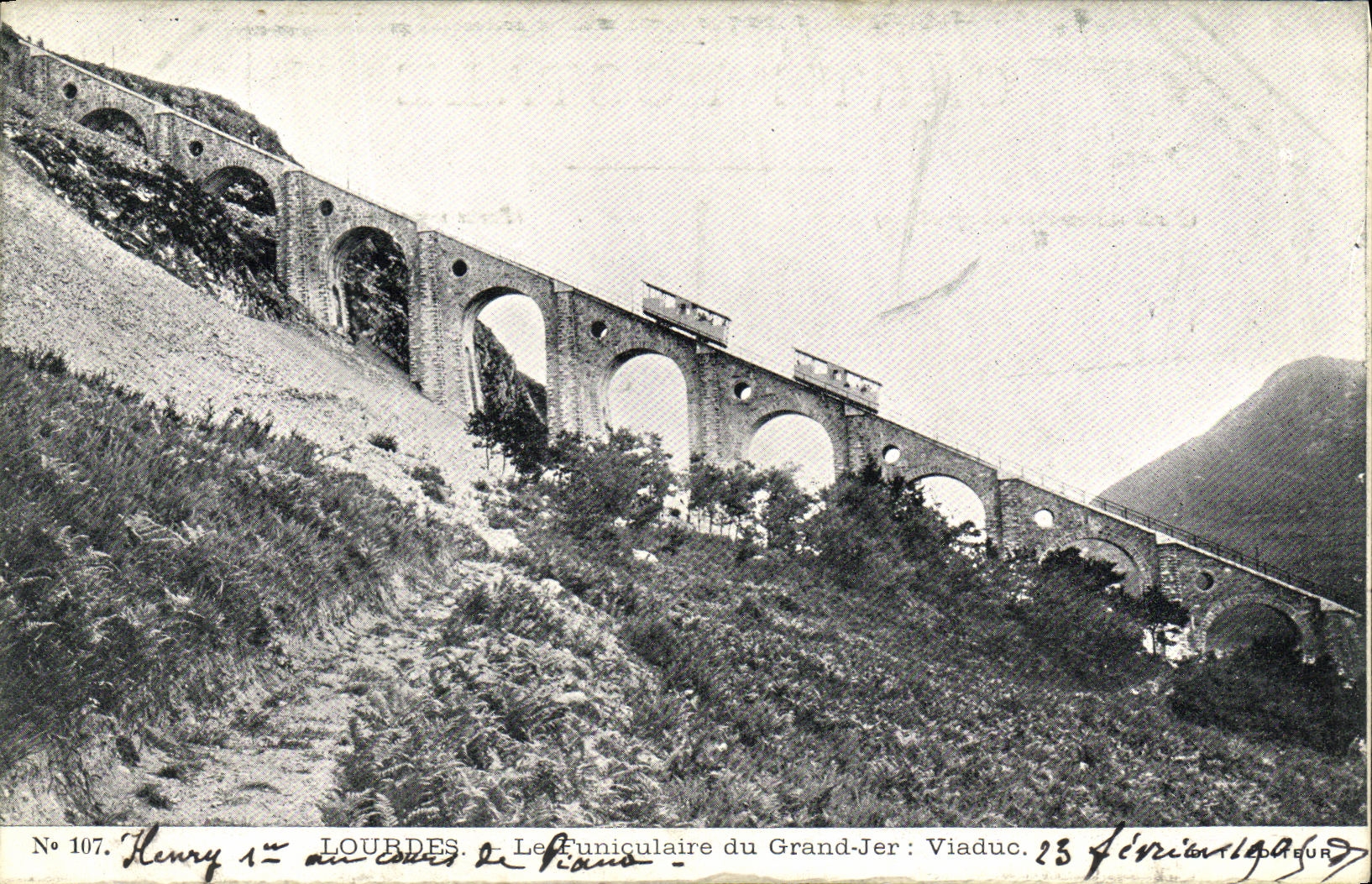 CPA Lourdes Le Funiculaire du Grand Jer Viaduc