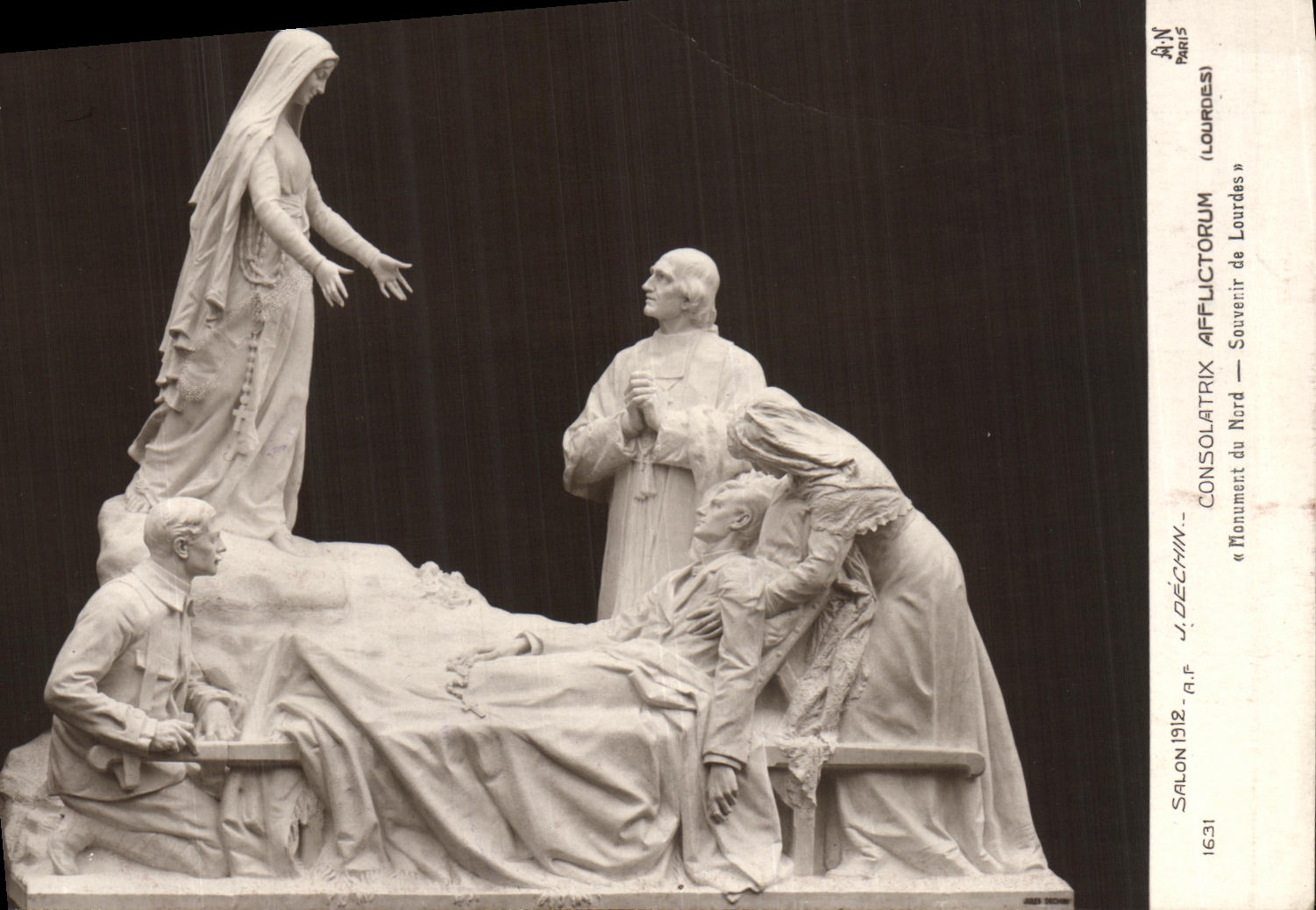 CPA Salon 1912 Dechin Monument du Nord Lourdes