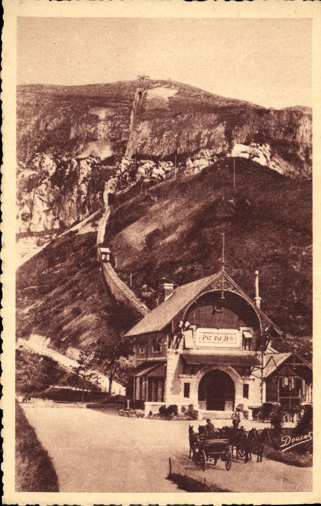 CPA Lourdes La Gare du Pic du Jer