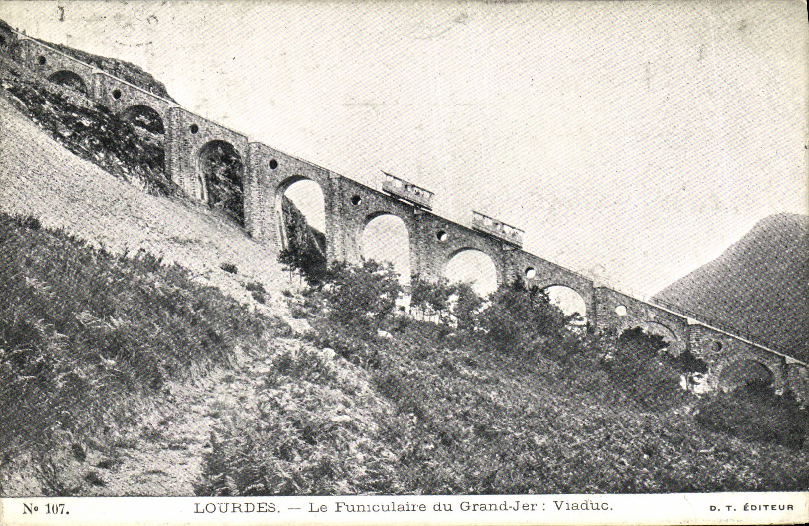 CPA Lourdes Funiculaire du Grand Jer Viaduc