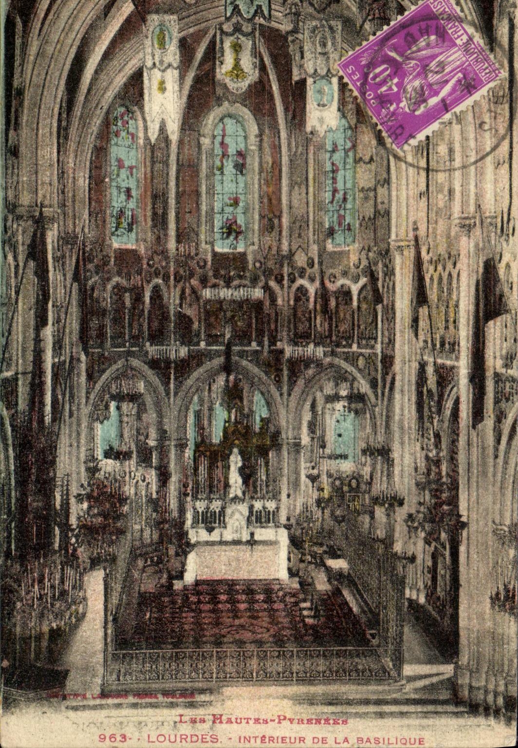CPA Lourdes La Basilique Interieur De la basilique