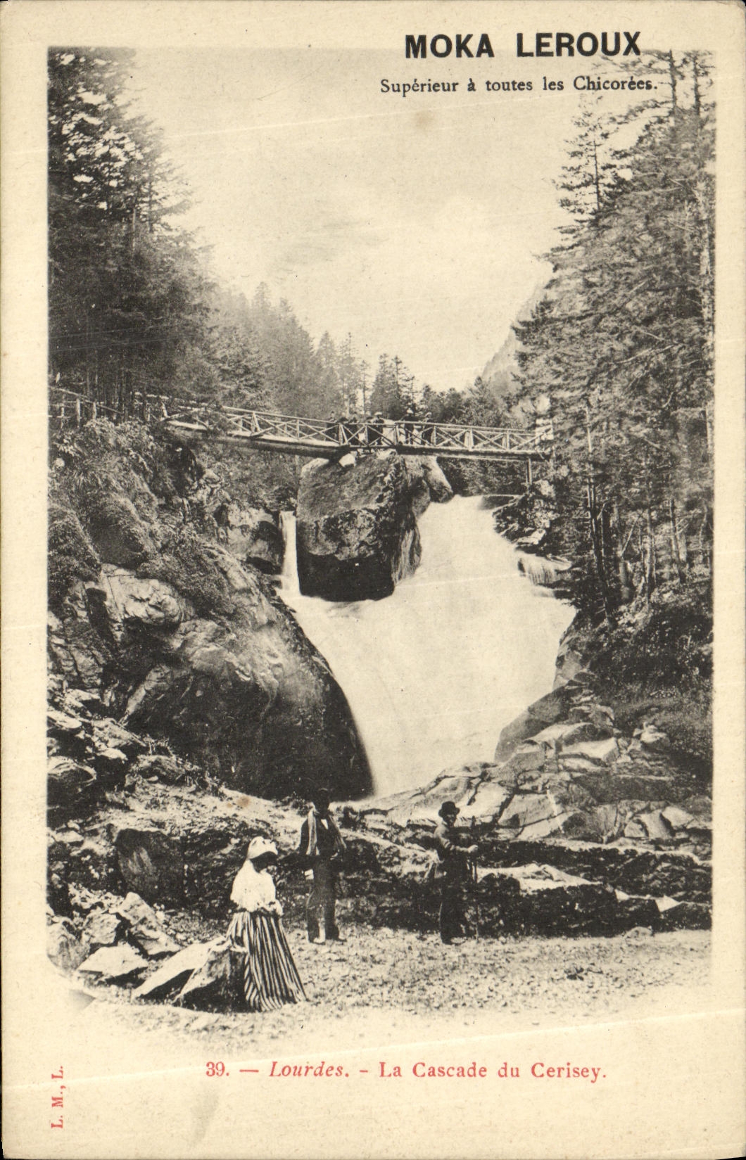 CPA Lourdes La cascade de Cerisey