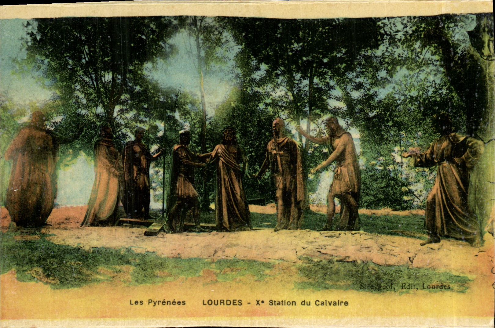 CPA Lourdes 10eme Station du Calvaire