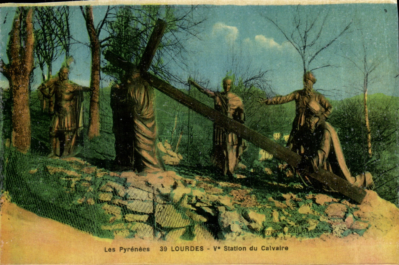 CPA Lourdes 5eme Station du Caivaire