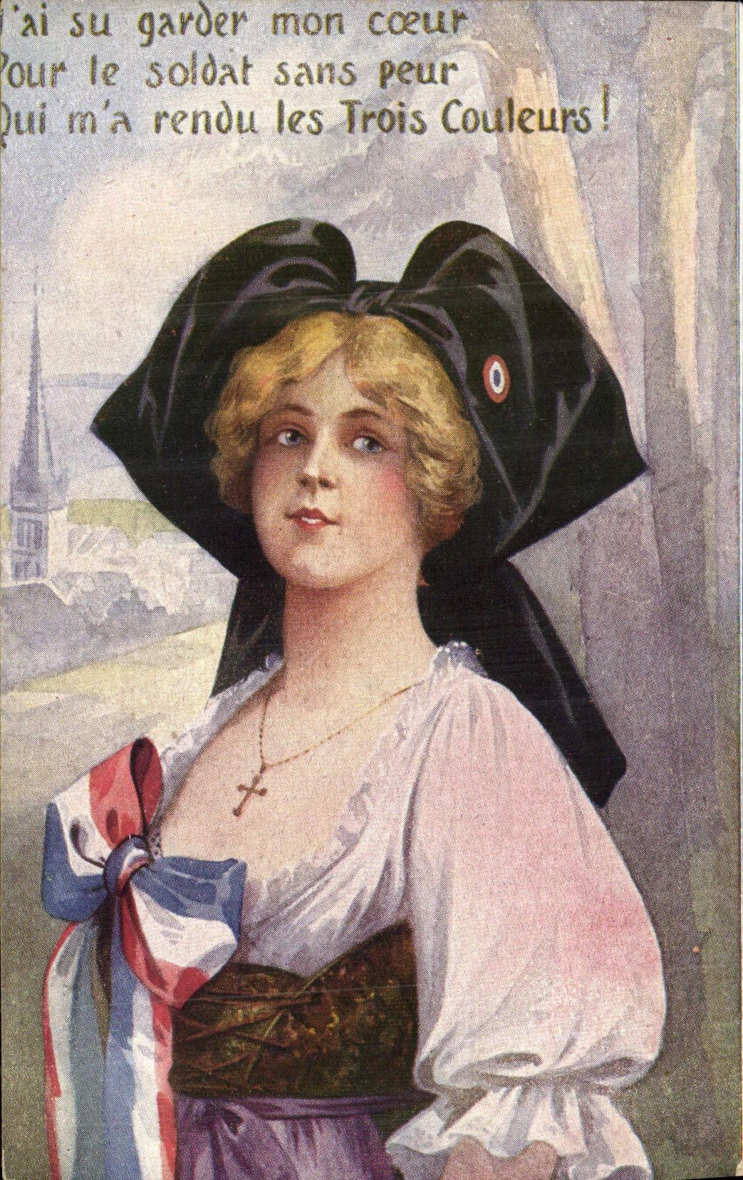 CPA Femme Alsace Lorraine