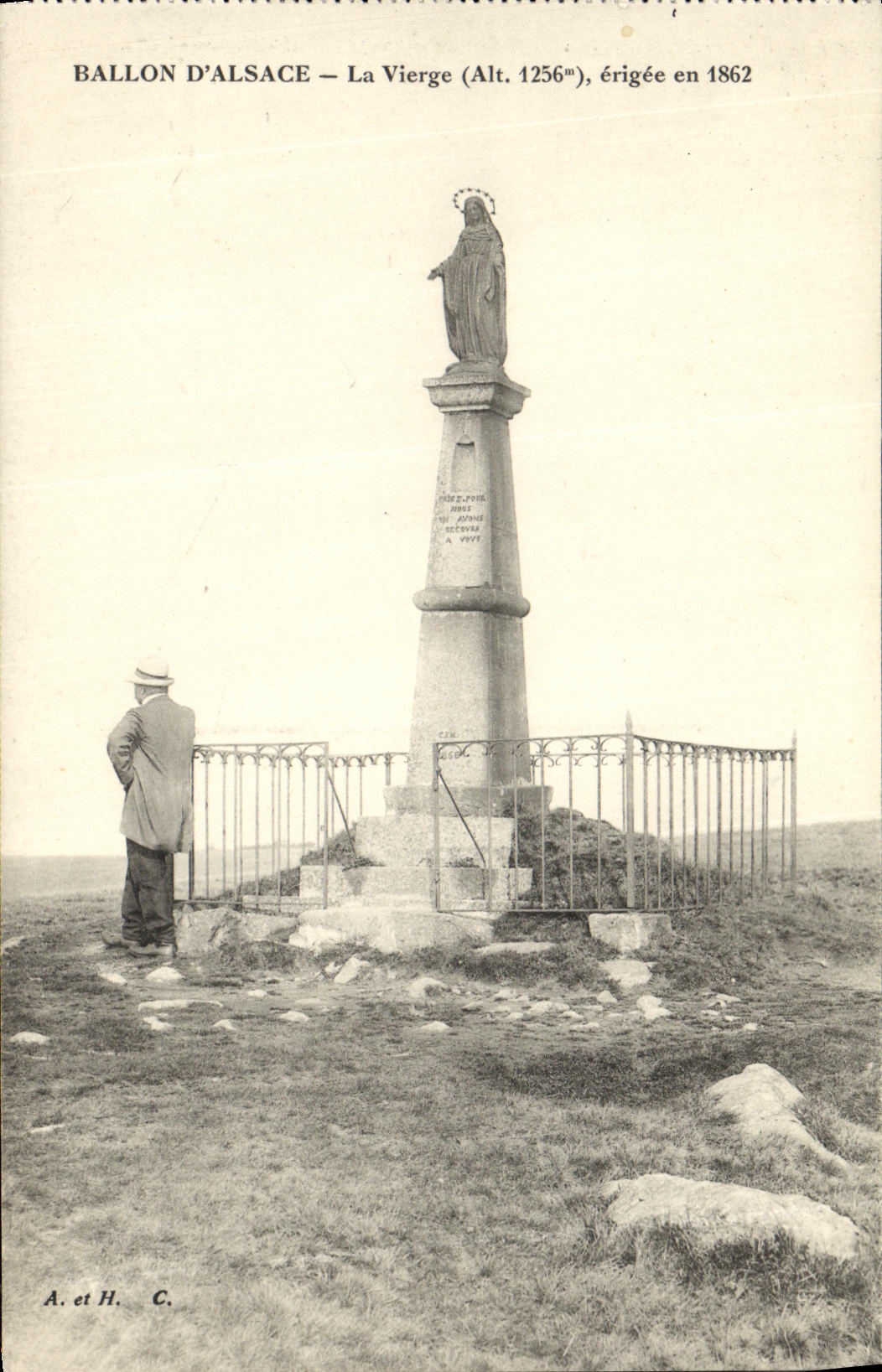 VINTAGE POSTCARD Balloon D Alsace the Virgin