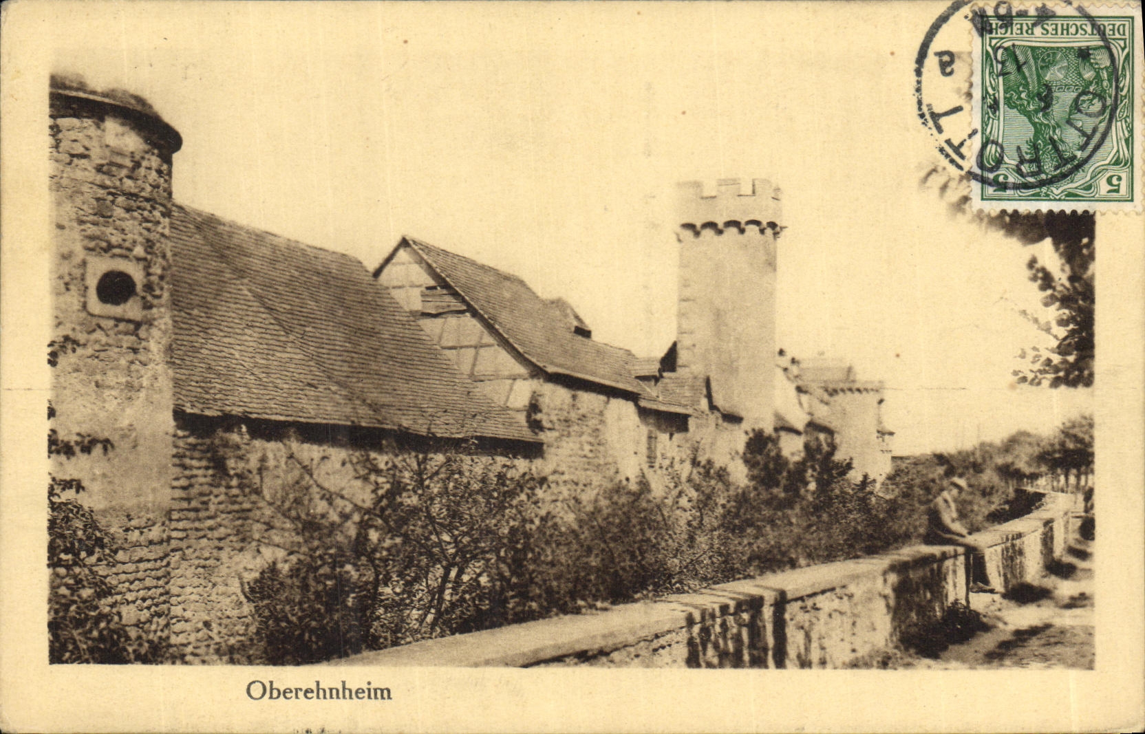 VINTAGE POSTCARD Oberehnheim Ottrot seal