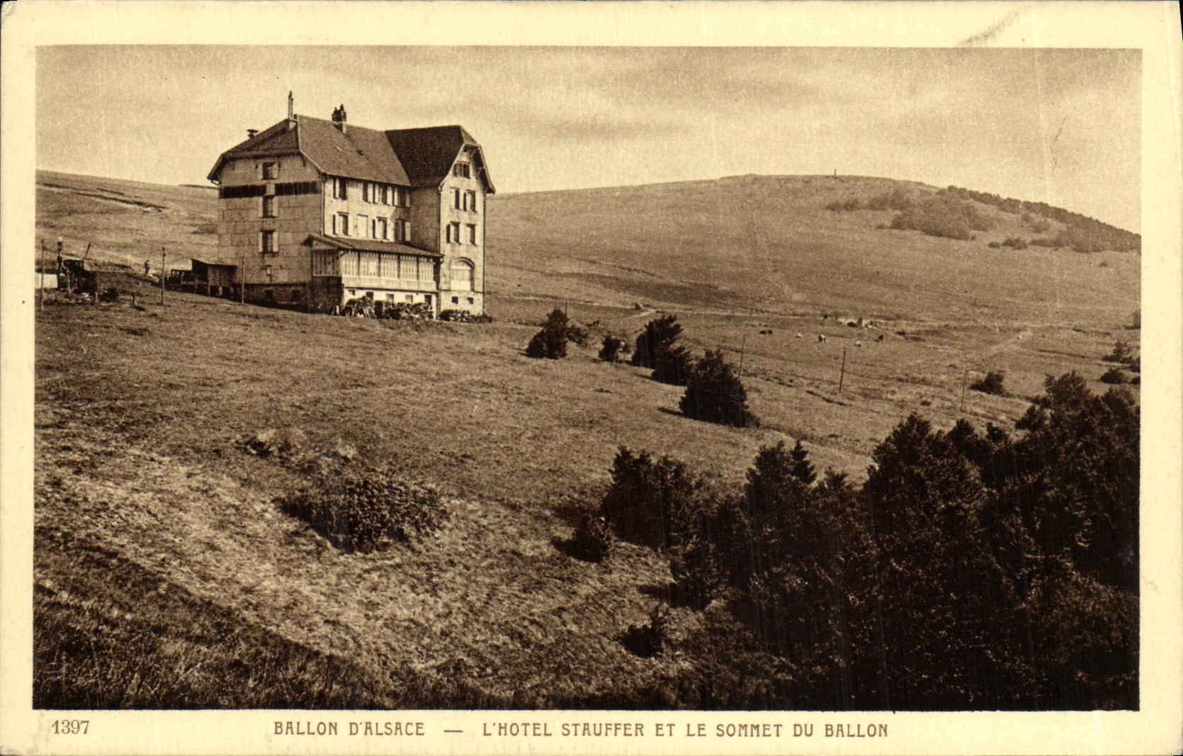 CPA Ballon L Alsace L Hotel stauffer Et Le Sommet Du Ballon
