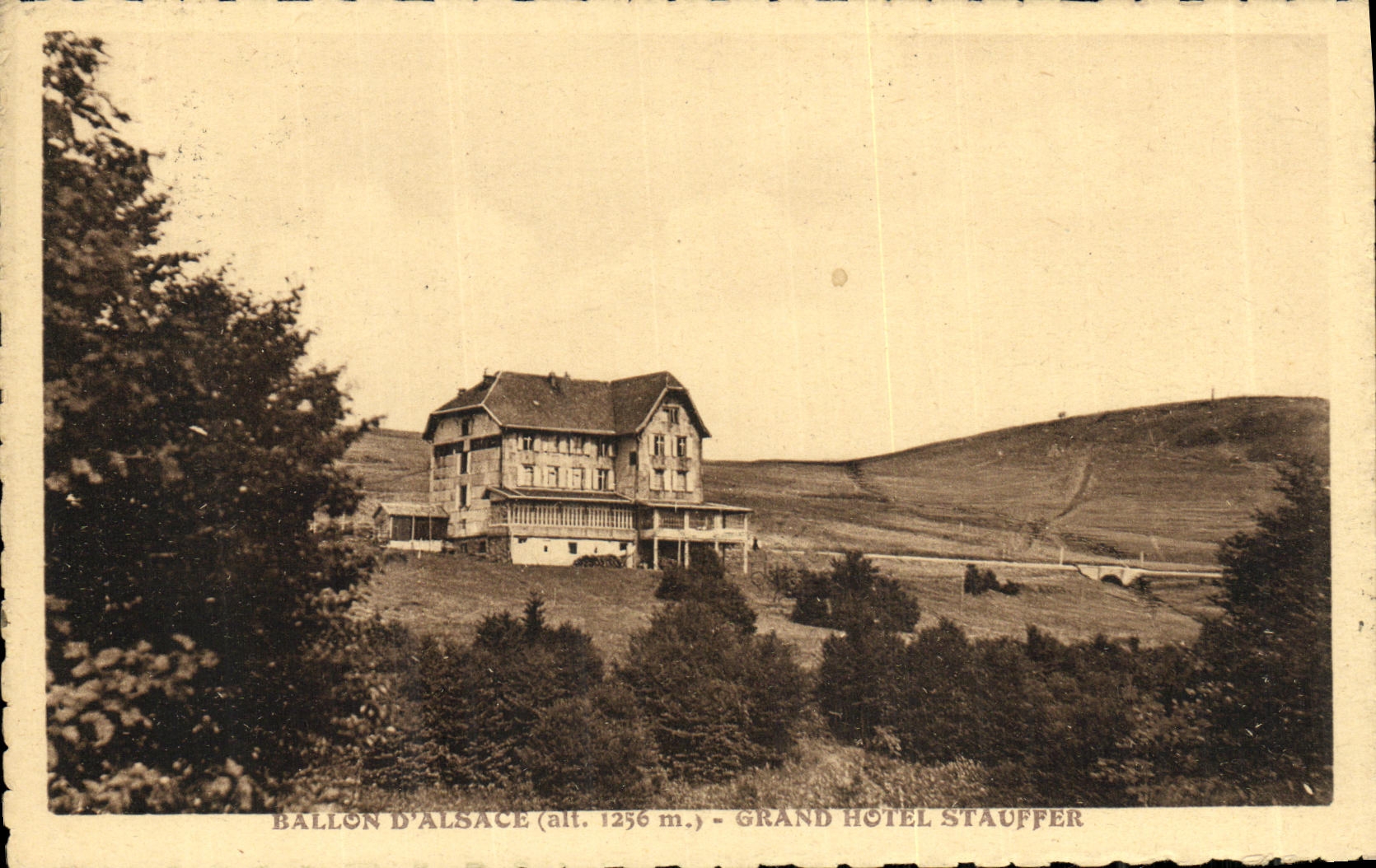 CPA Ballon D Alsace Grand Hotel Stauffer