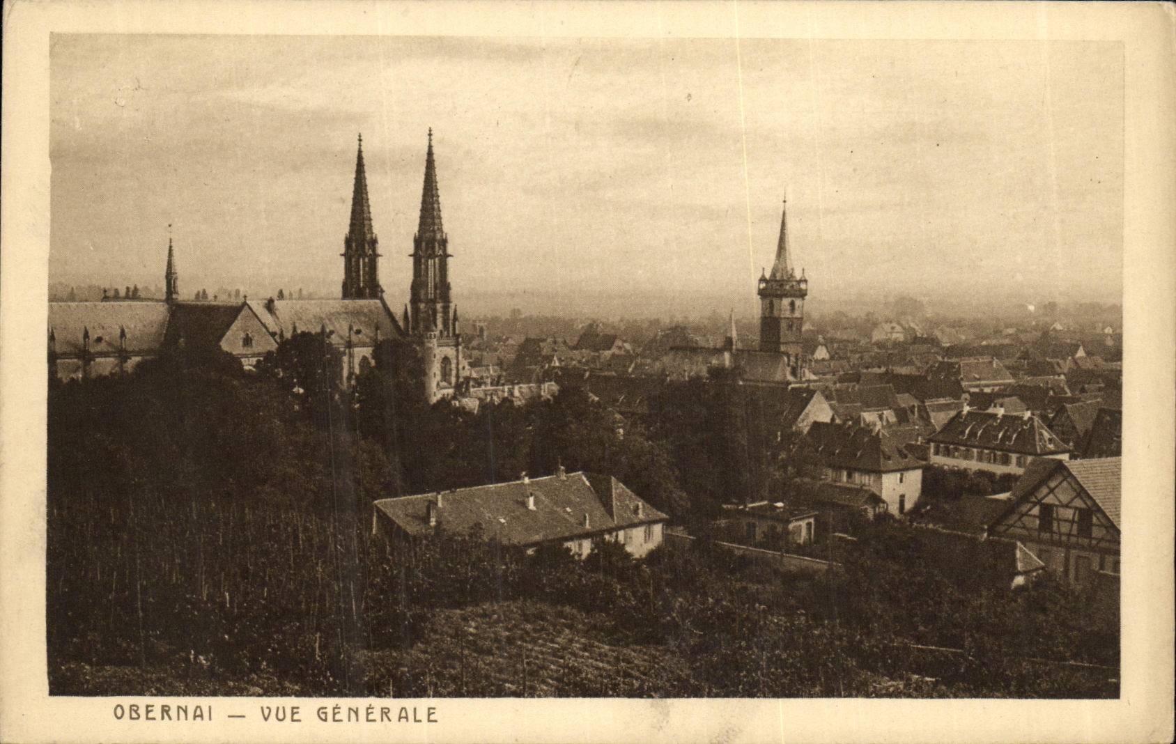 VINTAGE POSTCARD Obernai View