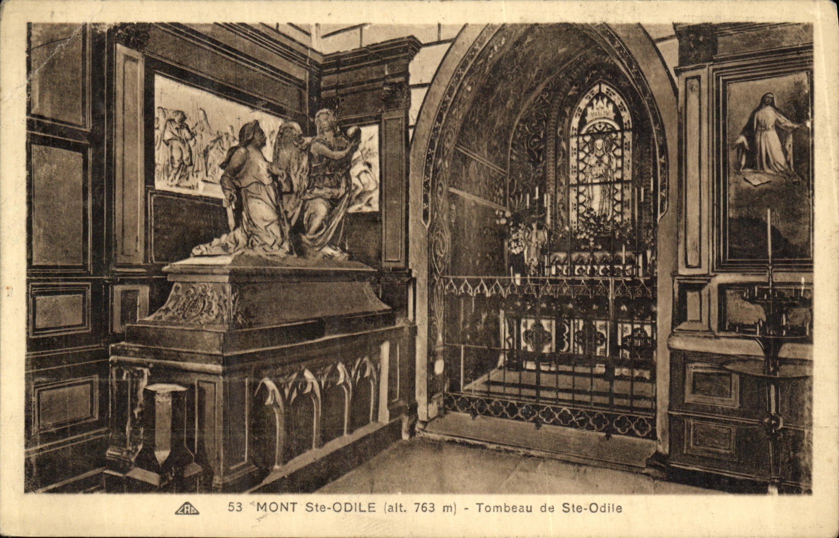 CPA Mont Sainte Odile Tombeau de Ste Odile