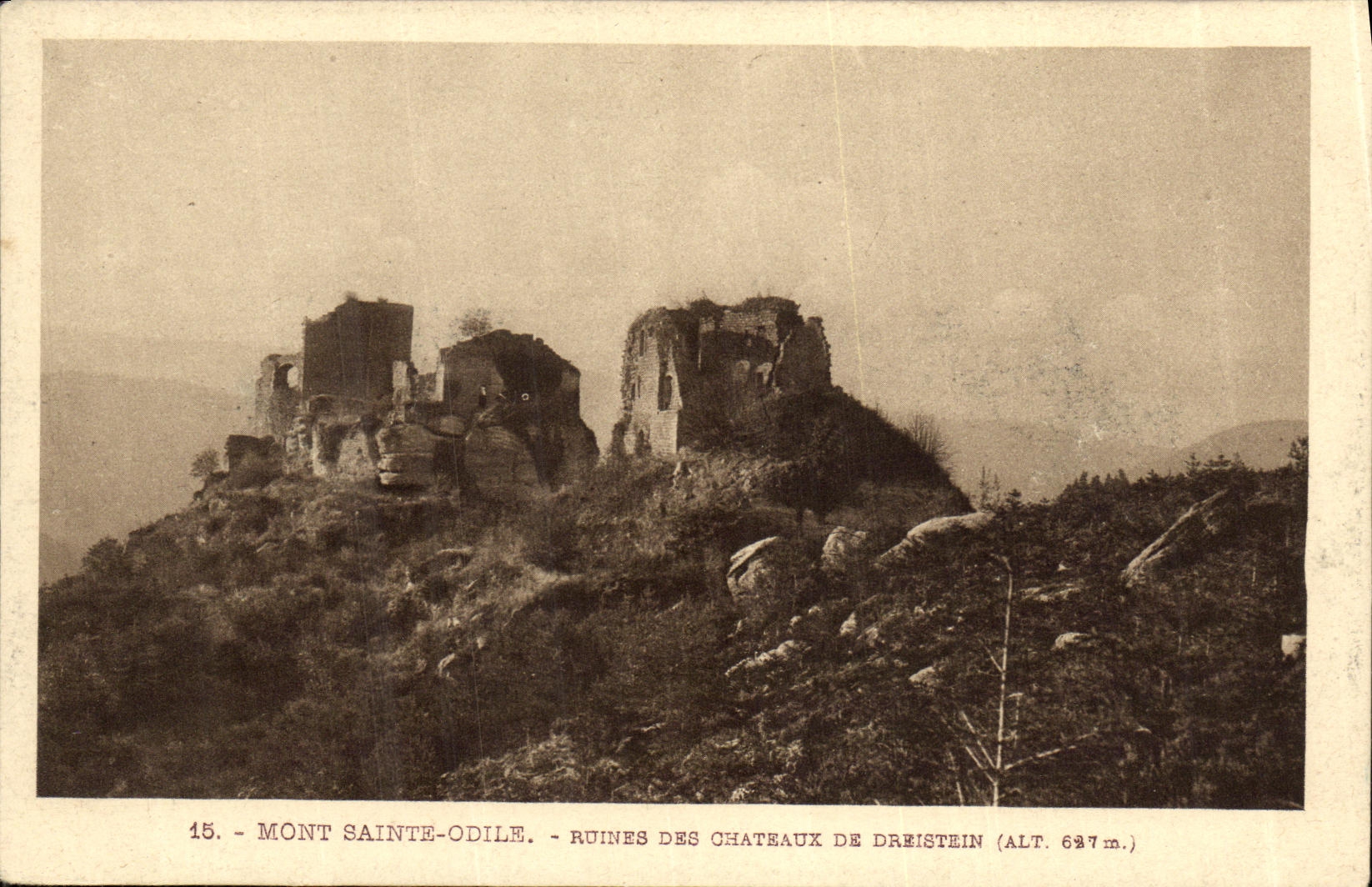 CPA Mont Sainte Odile Ruines Des Chateaux De Dreistein