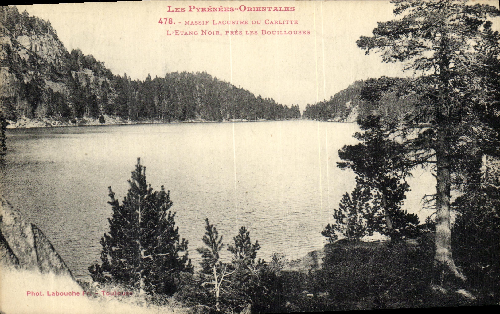 CPA Massif lacustre de Carlitte L etang noir pres les Bouillouses