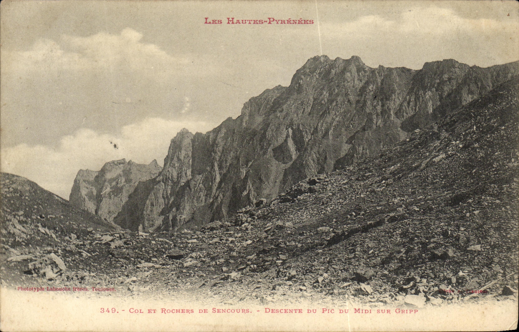 CPA Col et rochers de Sencours Descente du pic sur Gripp