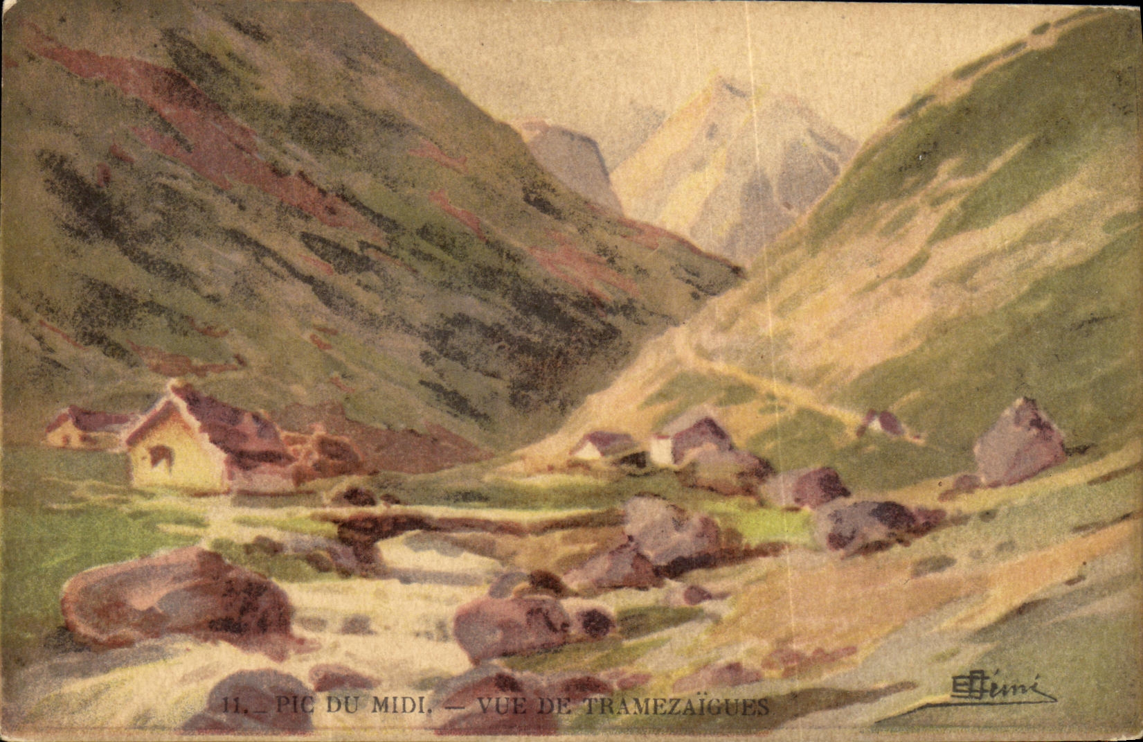 VINTAGE POSTCARD Plc Of the South Seen De Tremezaigues