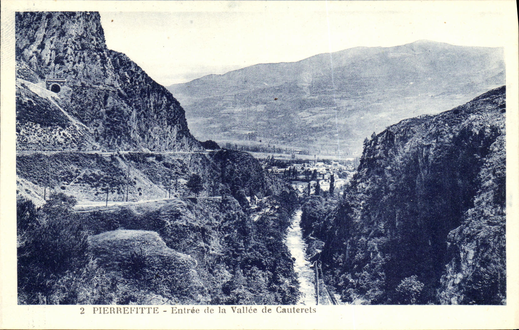 VINTAGE POSTCARD Perrefitte Entered of the Valley of Cauterets