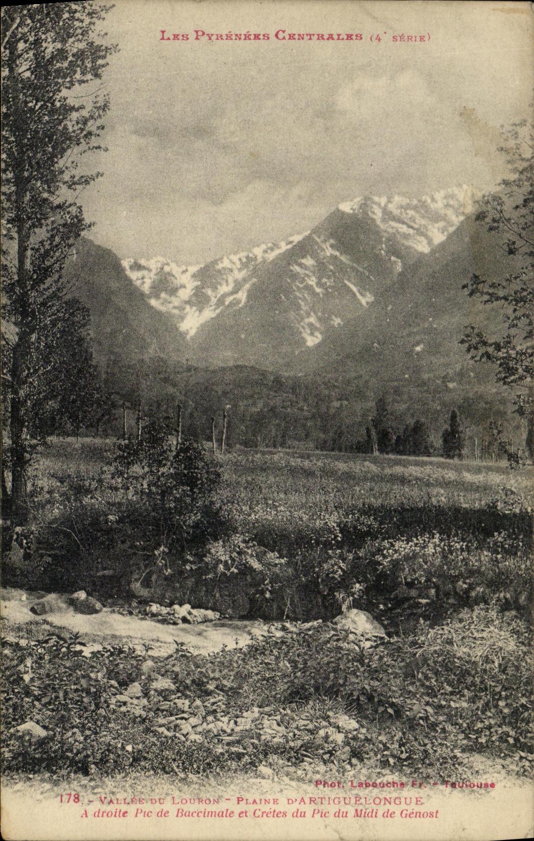 VINTAGE POSTCARD Flat Valley on Louron D Artiguelongue