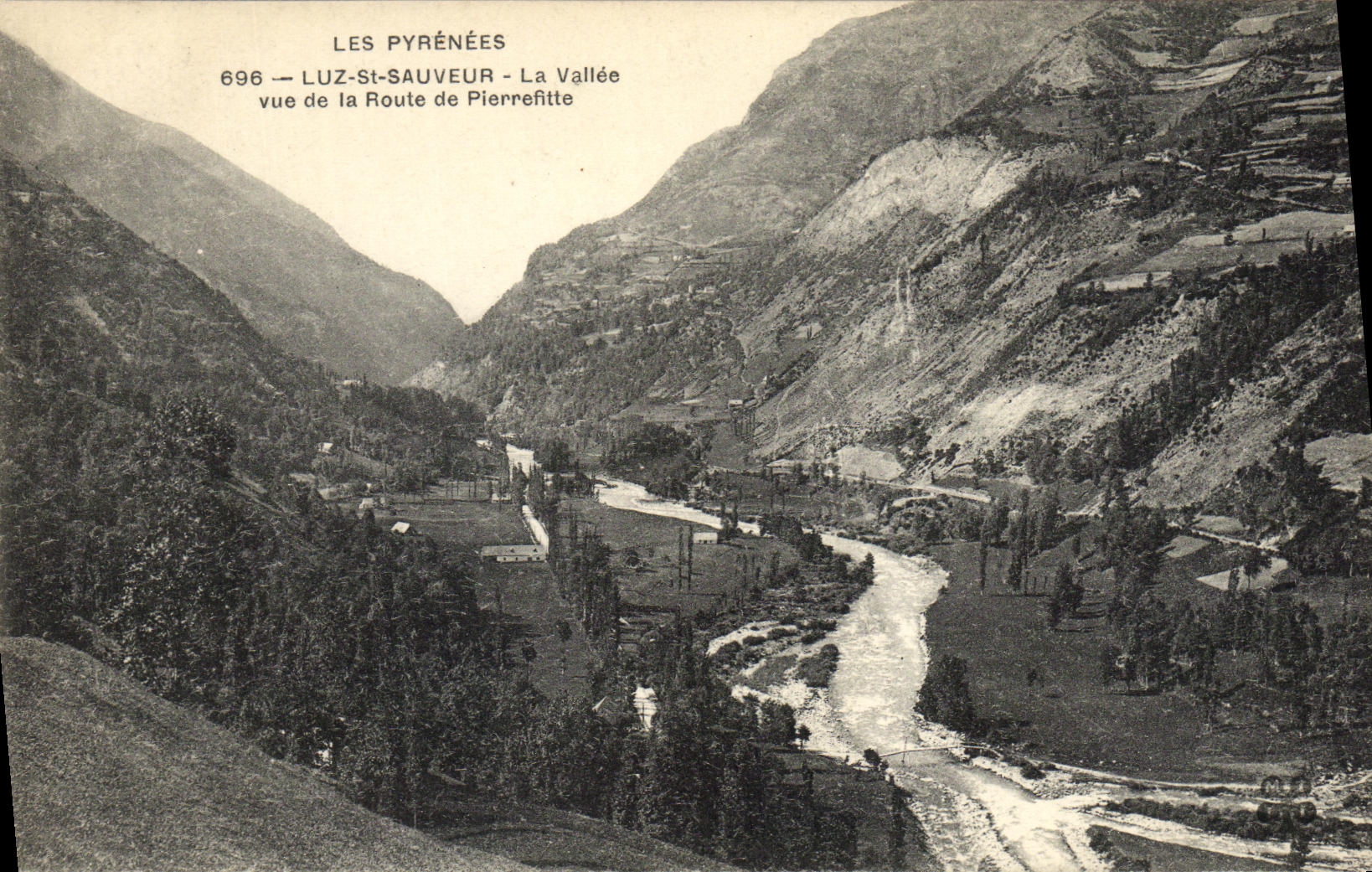 VINTAGE POSTCARD St Saver the Valley Seen of the Road of Pierrefitte