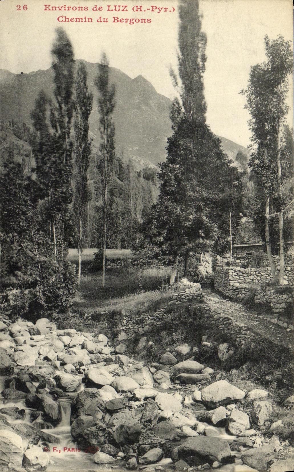 VINTAGE POSTCARD Luz Way of Bergons