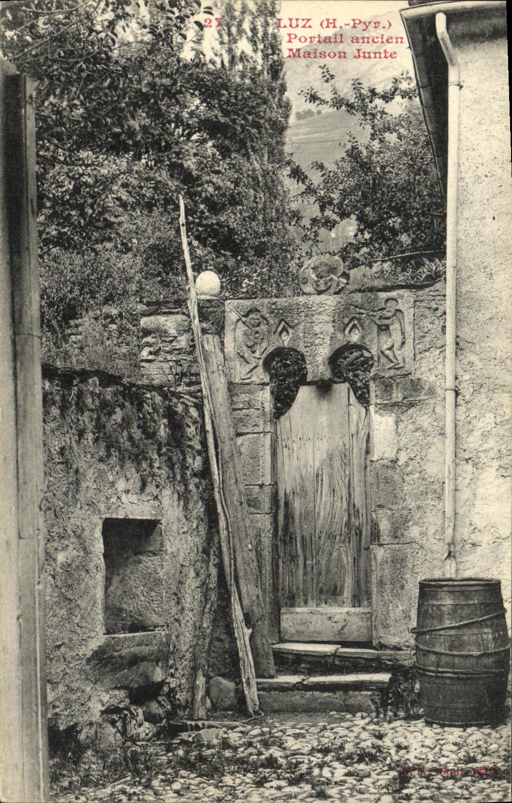 VINTAGE POSTCARD Luz old Gate Junie House