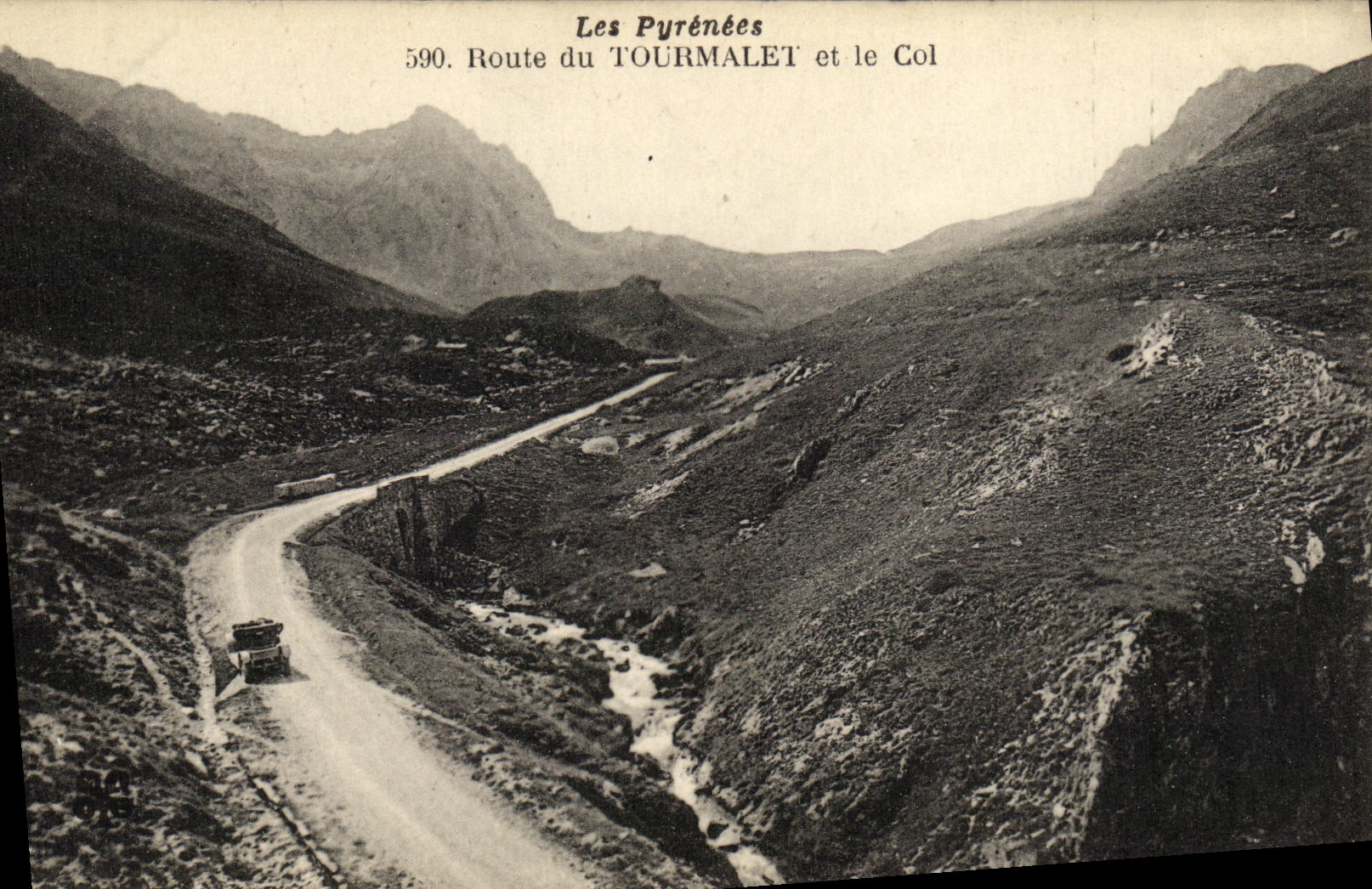 VINTAGE POSTCARD Road of Tourmalet and the Collar