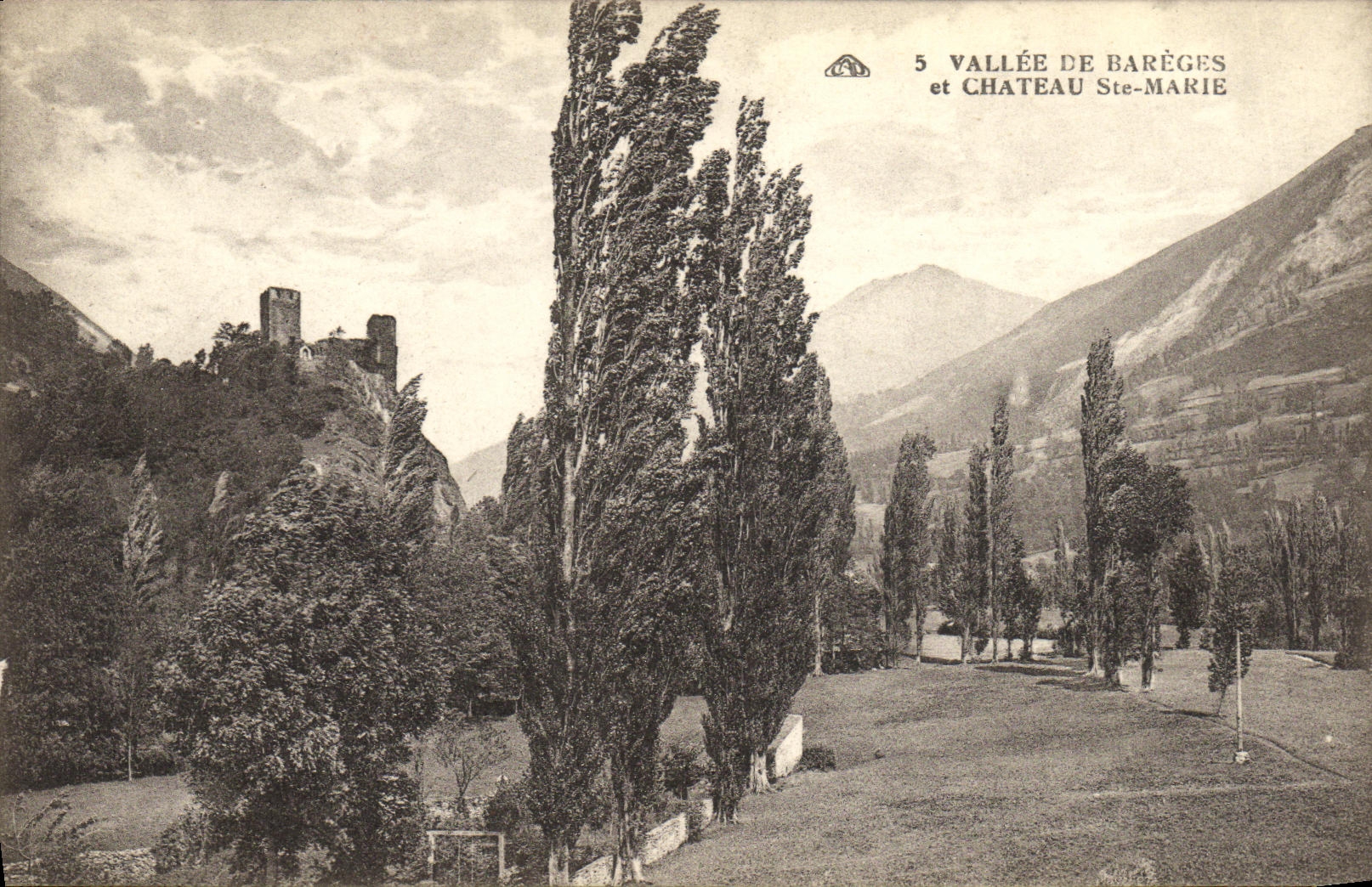 VINTAGE POSTCARD Bareges Valley Castle co  Marie