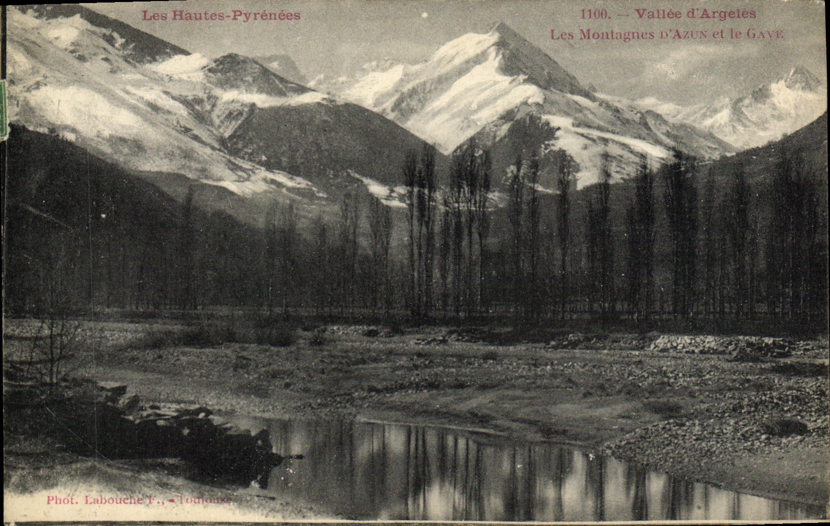 CPA Vallee d Argeles Les montagnes d Azun et le Gave