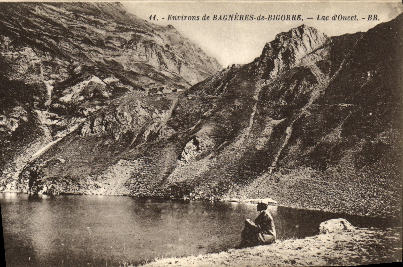 VINTAGE POSTCARD Surroundings of Bagneres de Bigorre Lake D Oncet