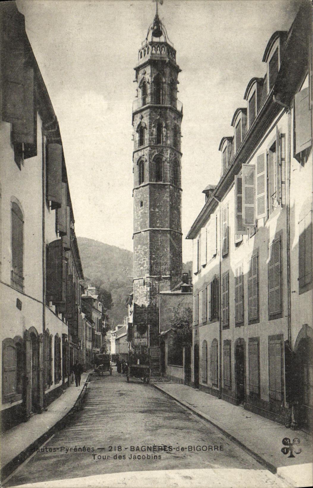 VINTAGE POSTCARD Bagneres de Bigorre Turn of the Jacobins