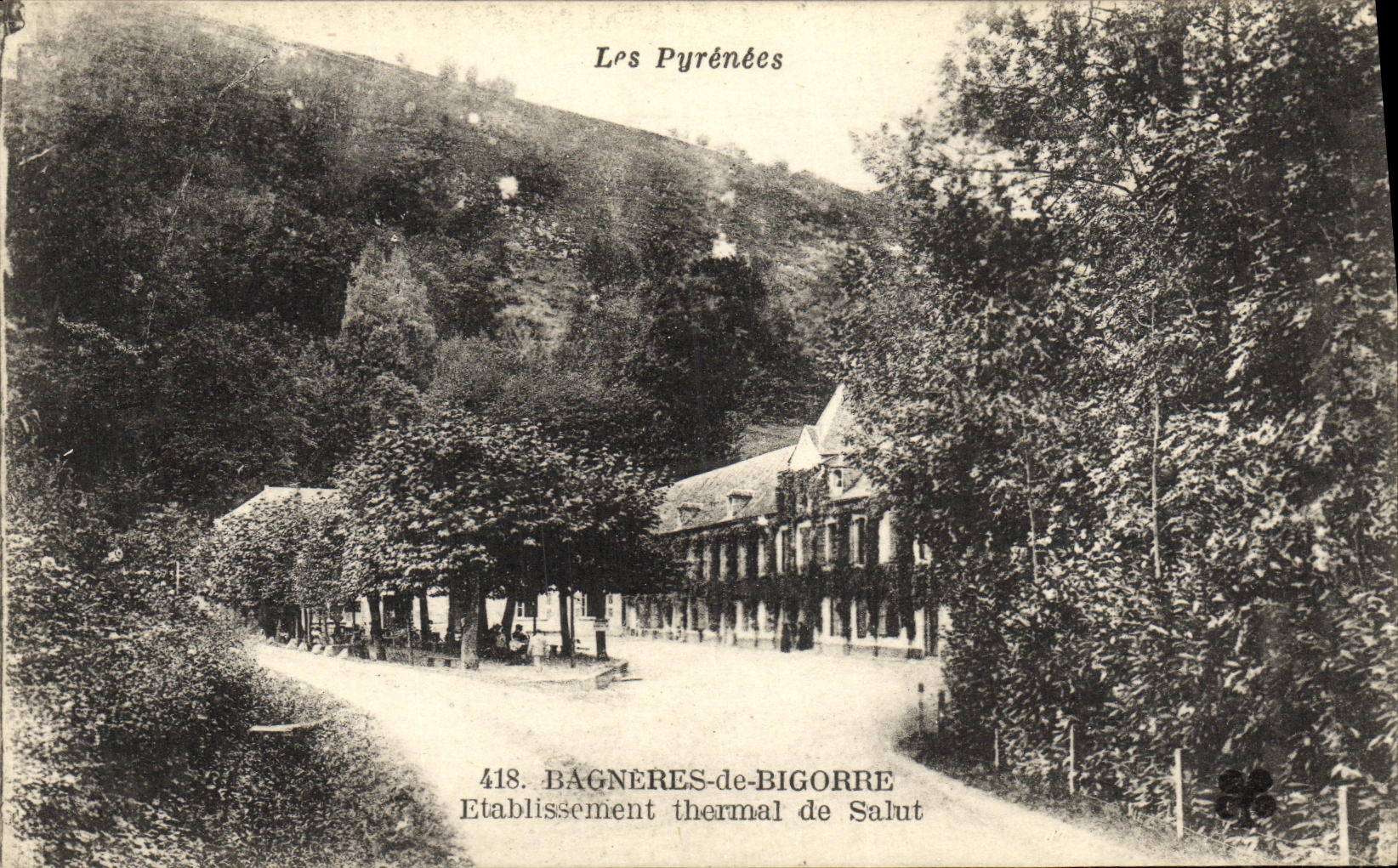 VINTAGE POSTCARD Bagneres de Bigorre Hydropathic establishment of Hello