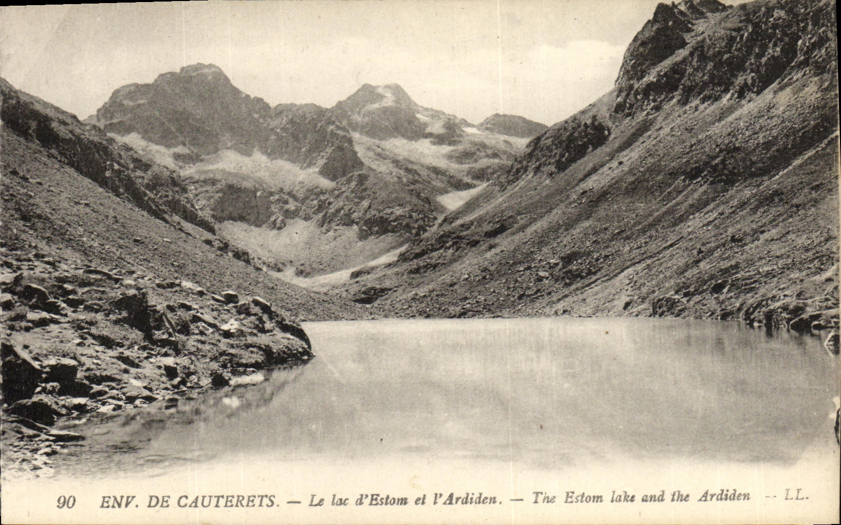 VINTAGE POSTCARD Cauterets the Lake D Estom and L Ardiden