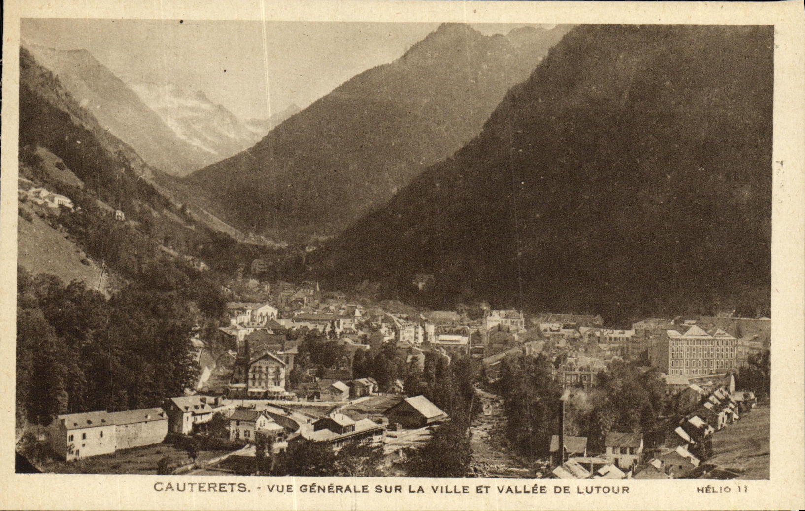 VINTAGE POSTCARD Cauterets View On the City And vVallee De Lutour