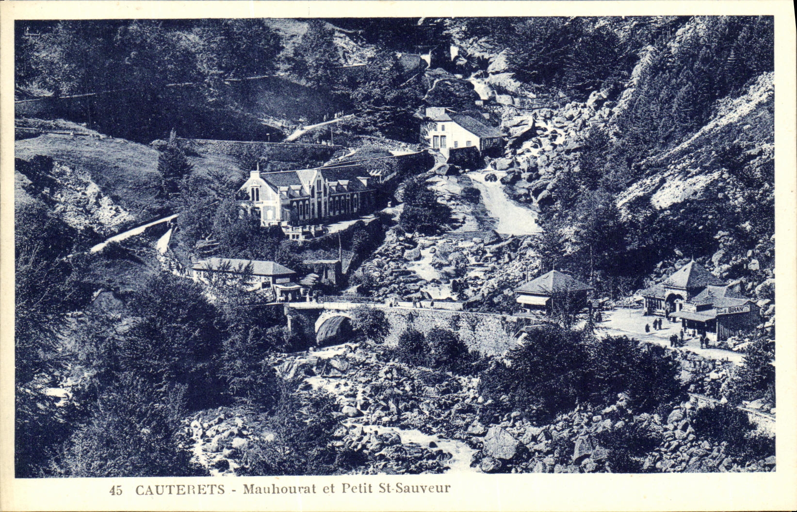 VINTAGE POSTCARD Cauterets Mauhourat and Petit St Saver