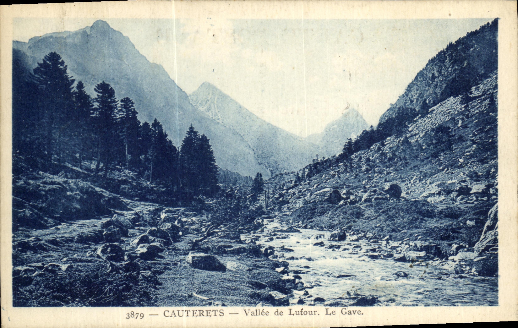 VINTAGE POSTCARD Cauterets Valley of Lufour Gave