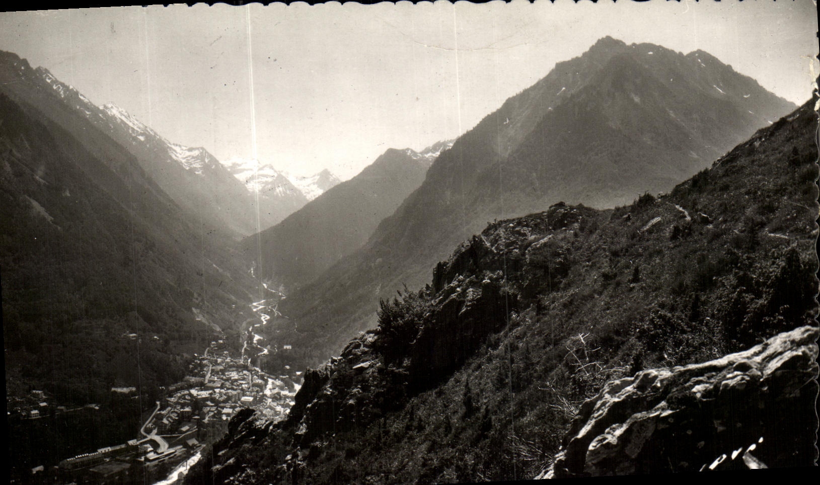 VINTAGE POSTCARD Cauterets the Valley At the bottom Pegerre
