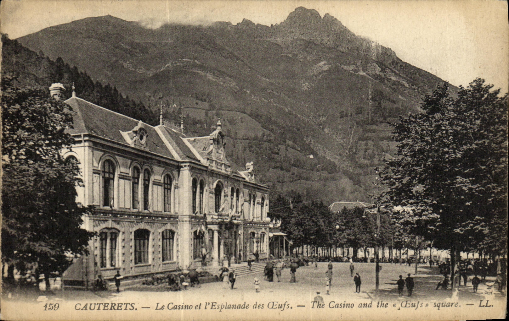 VINTAGE POSTCARD Cauterets the Casino and L Esplande of Eggs