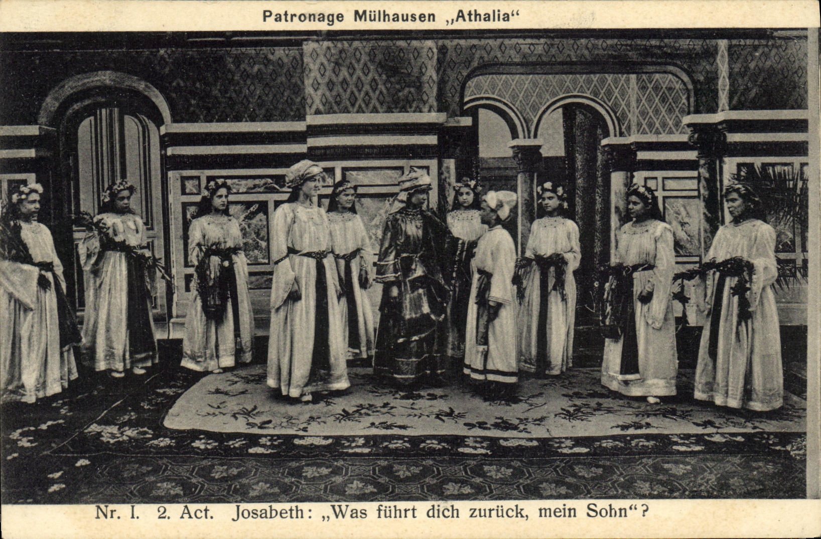 VINTAGE POSTCARD Patronage Mulhausen Athalia