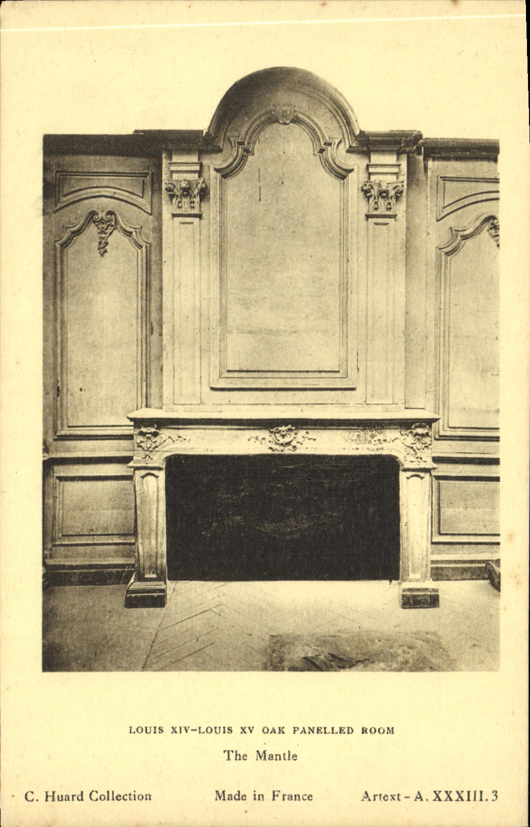 CPA Louis XIV Louis XV Oak Panelled Room The Manule