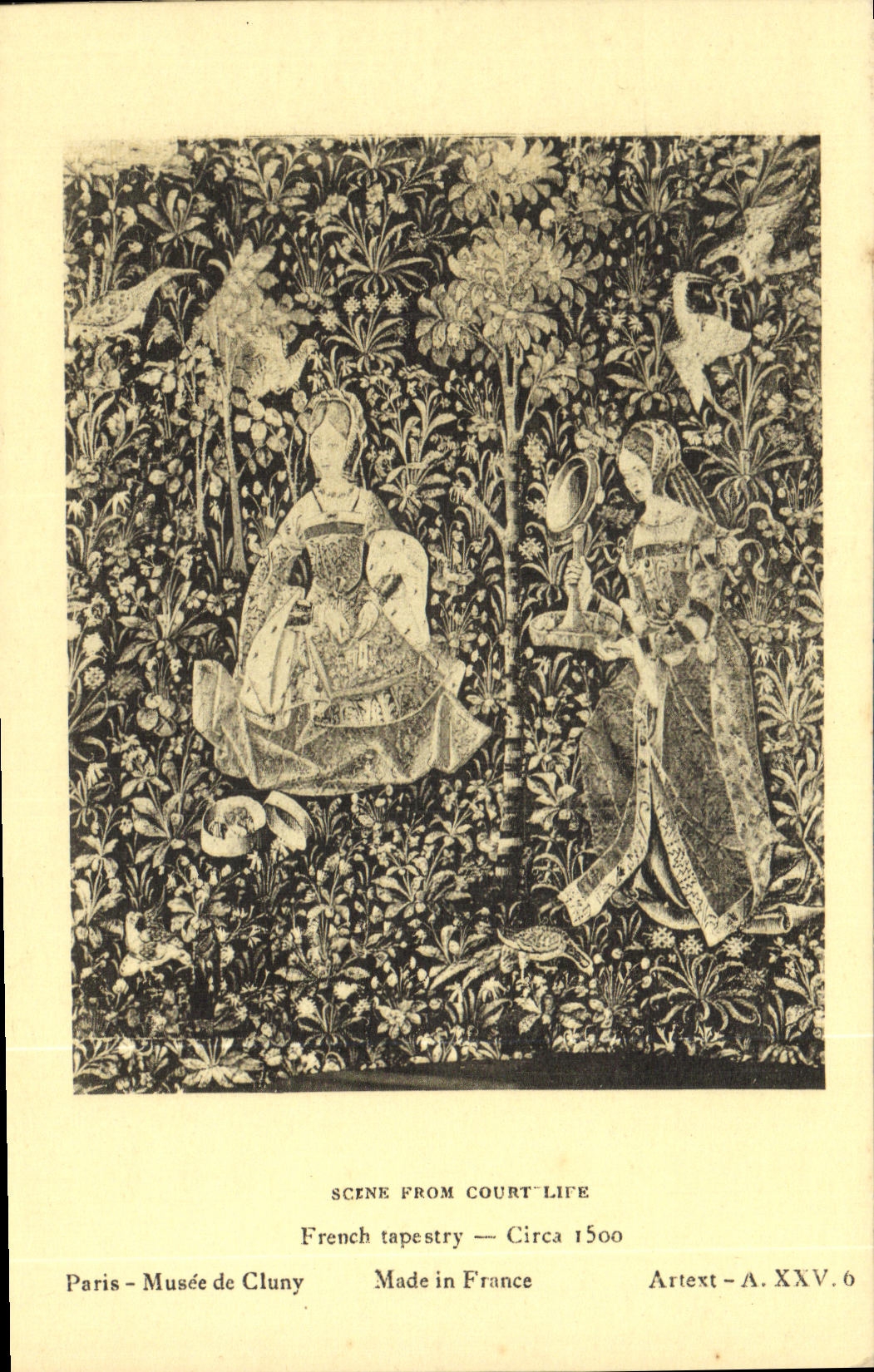 CPA Scene From Court Life French tapestry Circa Paris Musee de Cluny