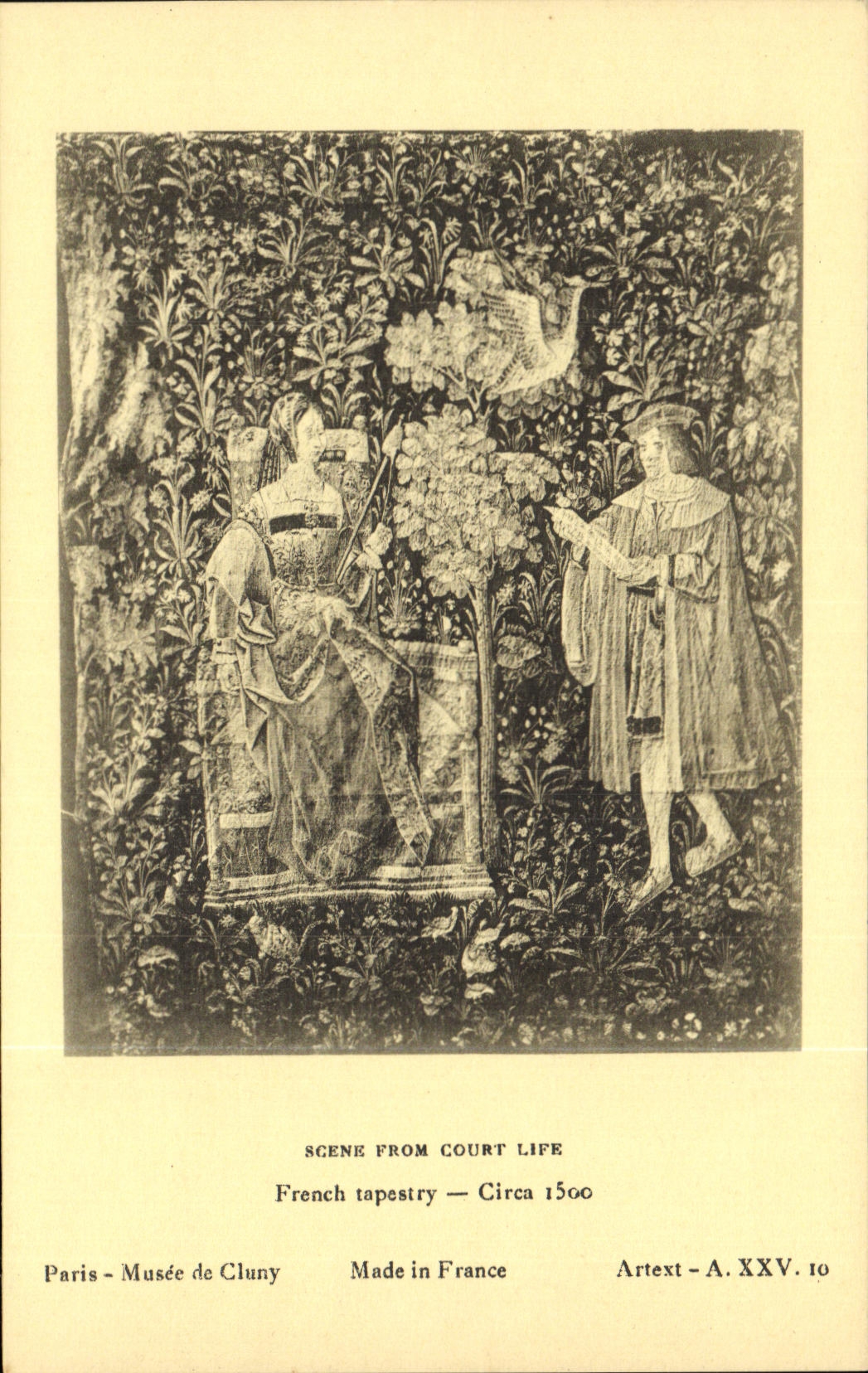 CPA Scene From Court Life French tapestry Cirea Paris Musee de Cluny