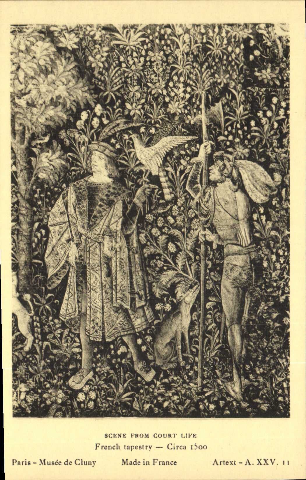 CPA Scene From Court Life French tapestry Cirea Paris Musee de Cluny