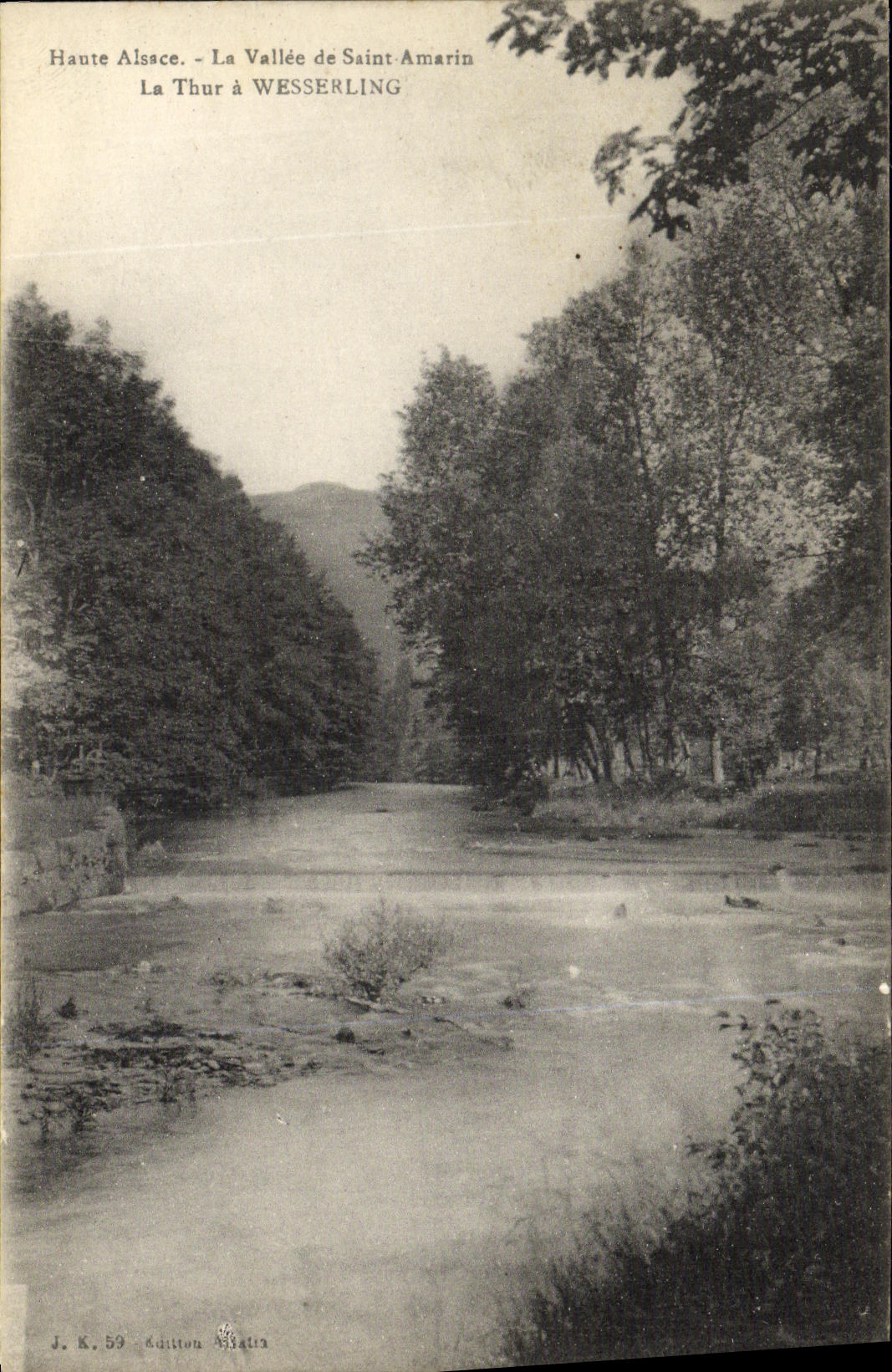 VINTAGE POSTCARD High Alsace the Valley of Amarin Saint the Thur has Wesserling