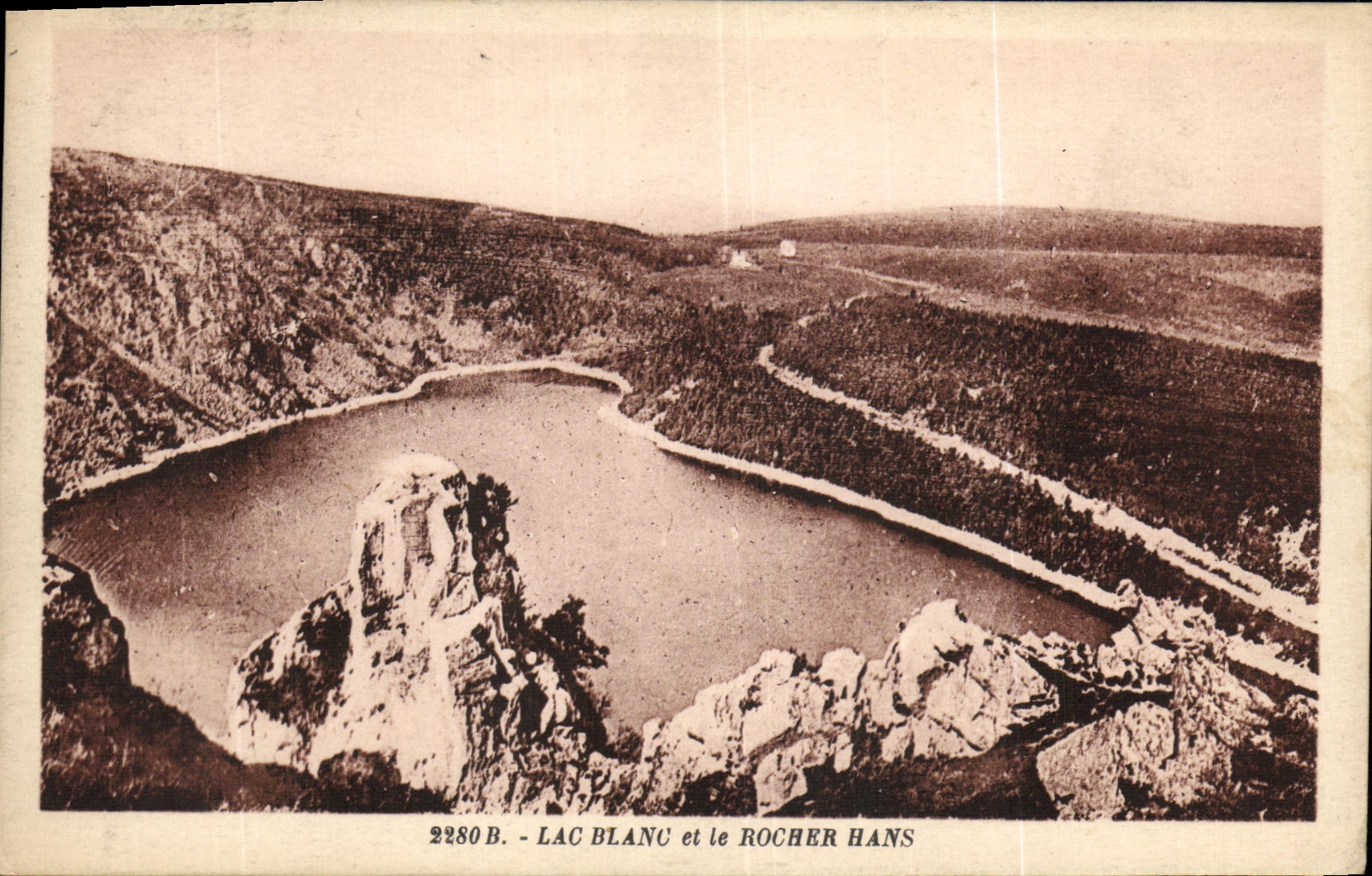 CPA Lac Blanc et le Rocher Hans