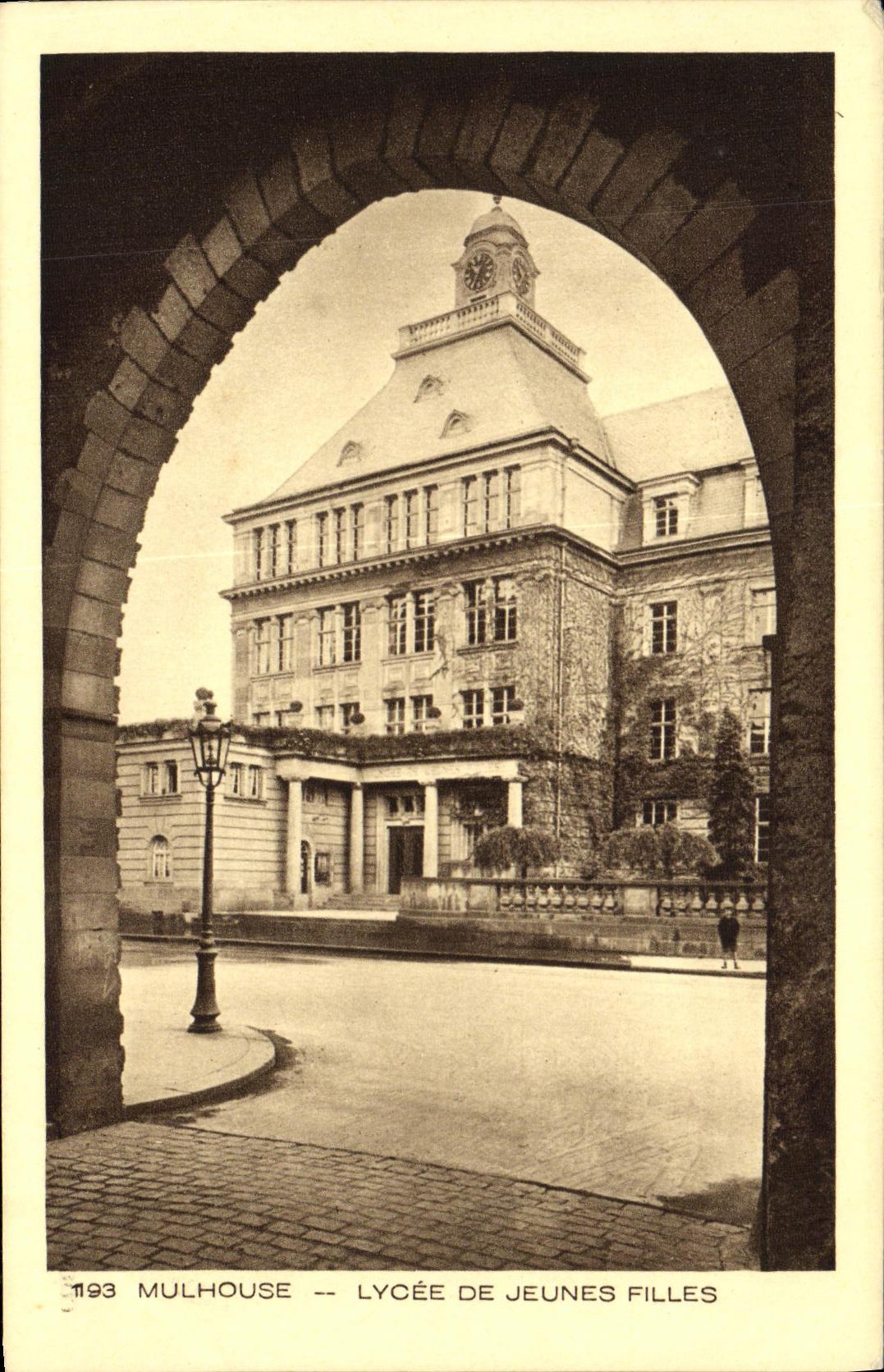 VINTAGE POSTCARD Mulhouse College of Young girls