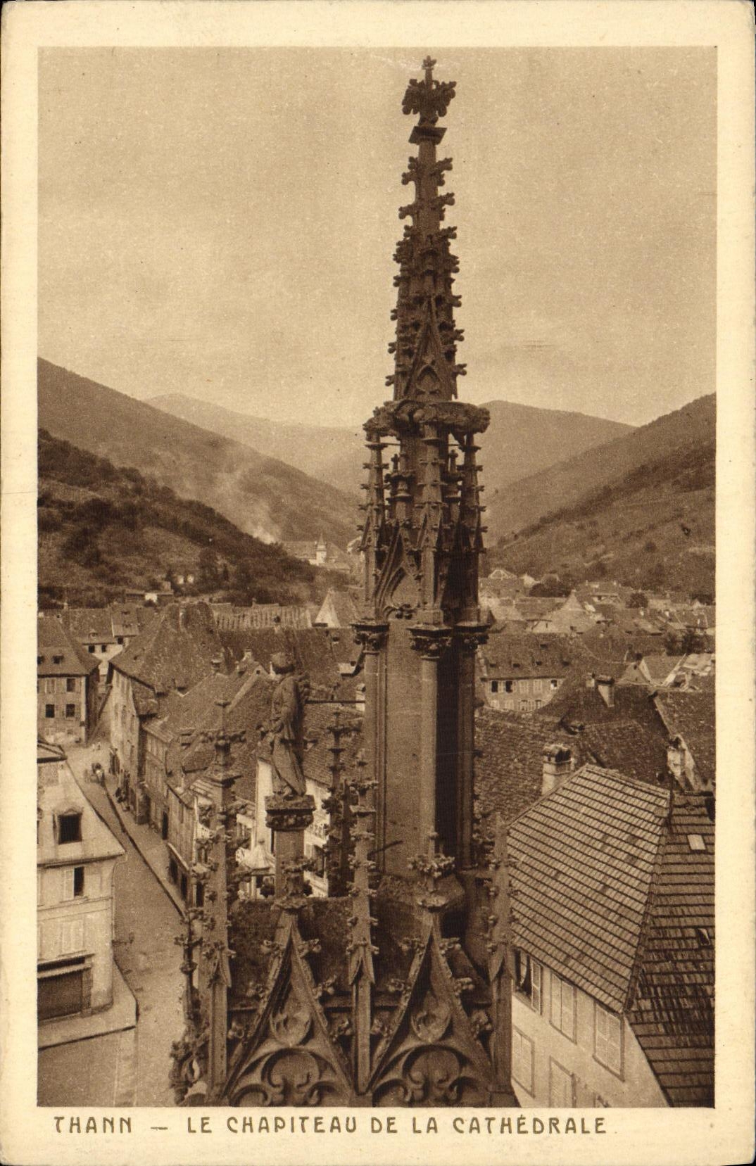 VINTAGE POSTCARD Thann the Capital of the Cathedral