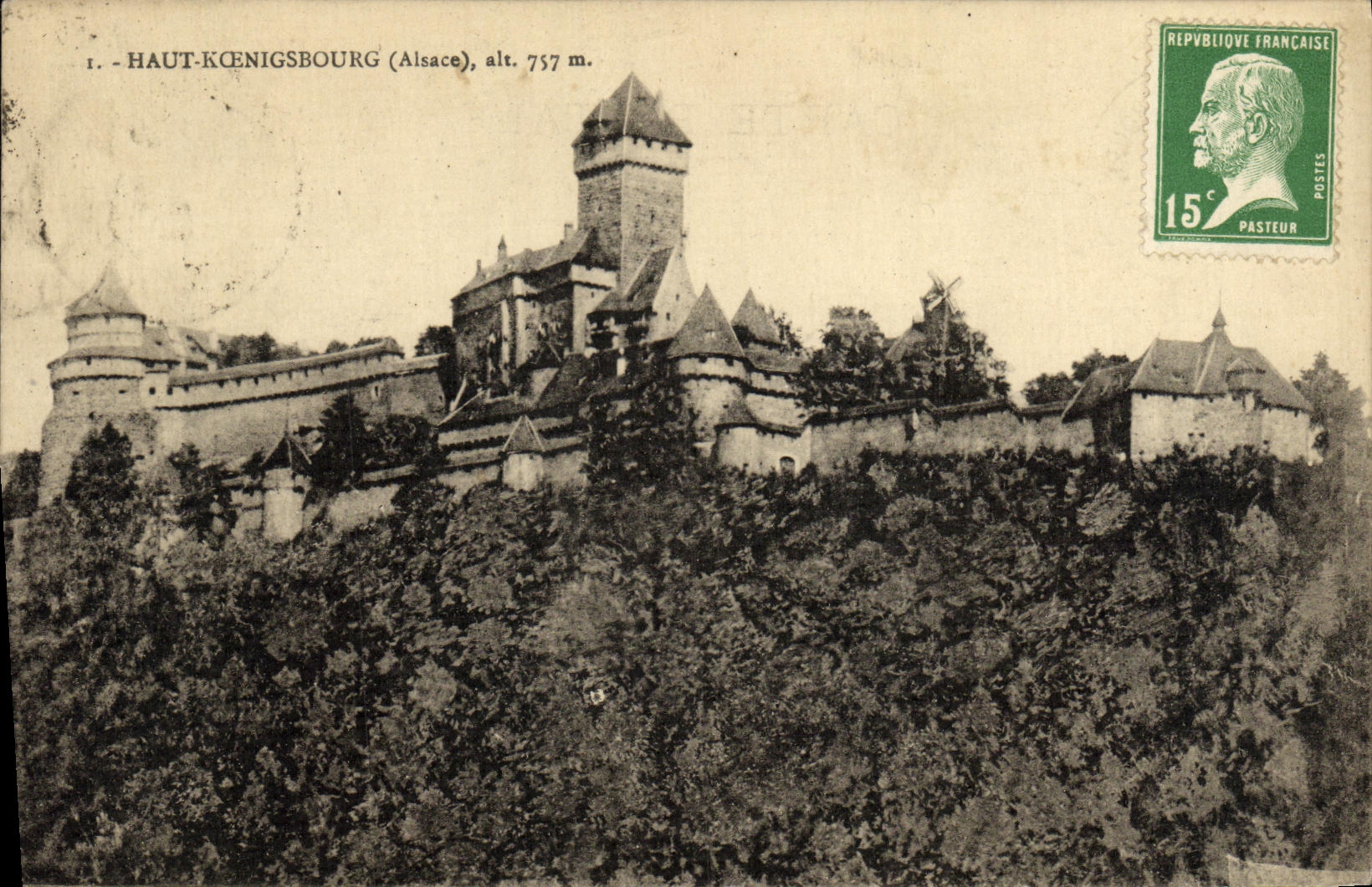 VINTAGE POSTCARD High Kœnigsbourg