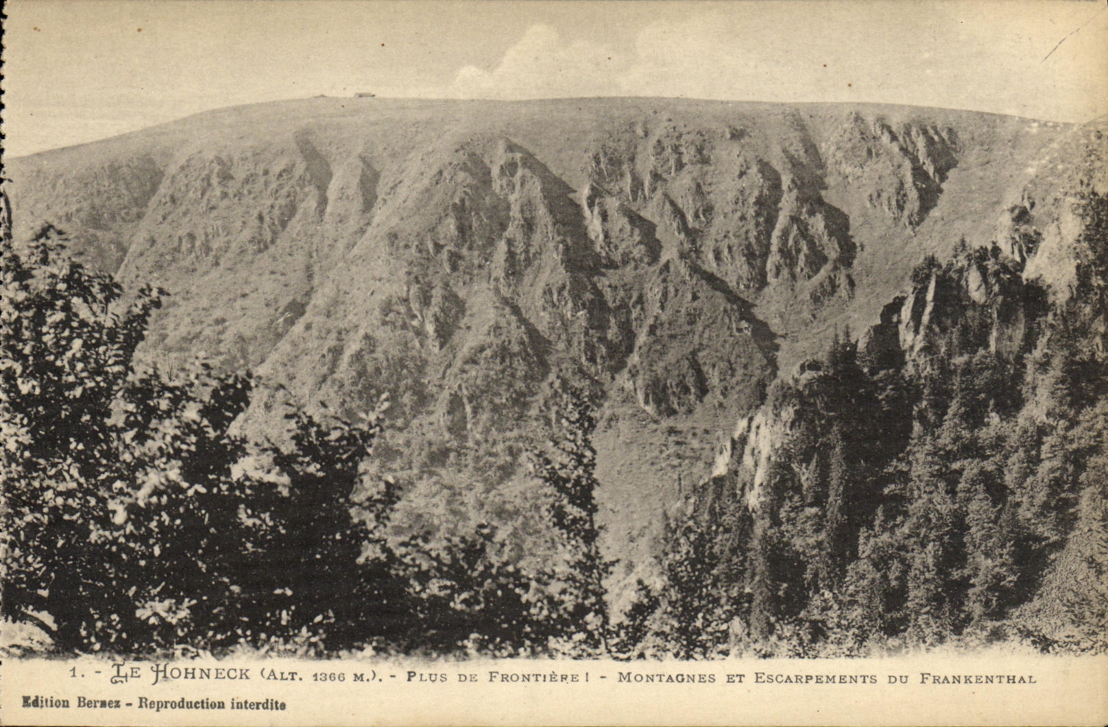 CPA Le Hohneck Montagnes et escarpements du Frankenthal