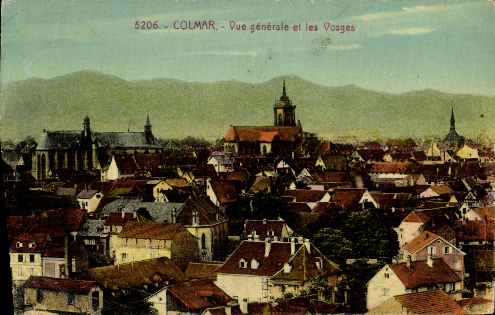 Opinion de Colmar de la POSTAL de la VENDIMIA y los Vosges