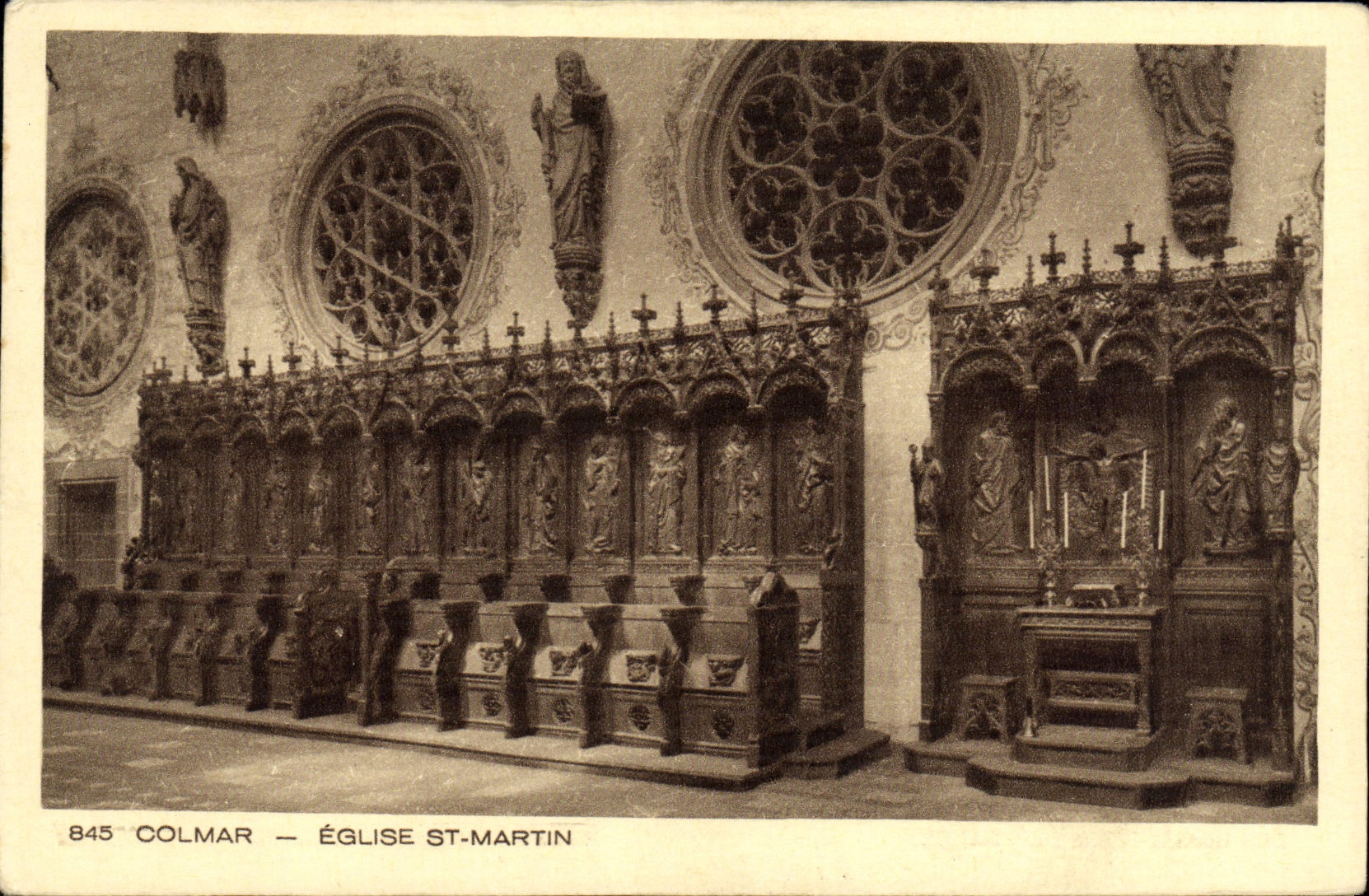 Iglesia San Martin de Colmar de la POSTAL de la VENDIMIA