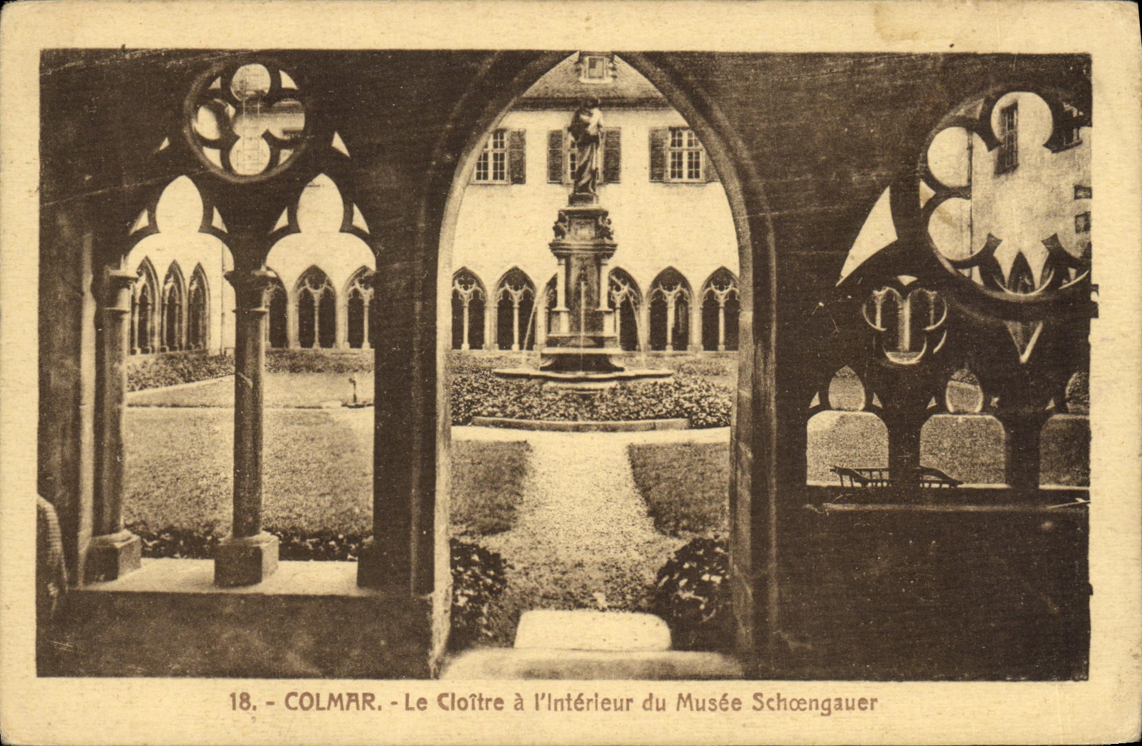 La POSTAL Colmar de la VENDIMIA el claustro tiene museo de Interieur Schoengauer